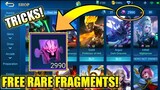 RARE FRAGMENTS TRICKS! EASY TO FARM MORE RARE FRAGMENTS (YOU MUST KNOW) MOBILE LEGENDS