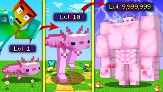 MINECRAFT, NHƯNG NOOB NÂNG CẤP AXOLOTLS 6 MÚI LÊN Level 9,999,999...??