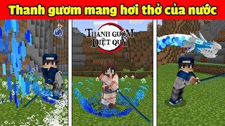 bqThanh và Ốc Chế Tạo Thành Công Thanh Gươm Diệt Quỷ Mang Hơi Thở Của Nước Trong Minecraft