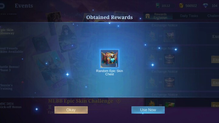 Time to open this random epic skin chest