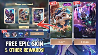 NEW EVENT 2023! GET YOUR FREE EPIC SKIN AND LIMITED SKIN + MORE REWARDS! | MOBILE LEGENDS 2023