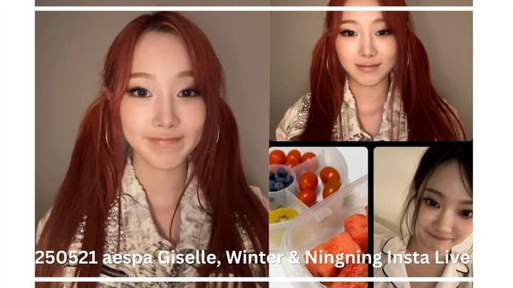 (Eng Sub) 250521 aespa Giselle with Winter & Ningning Instagram Live