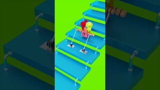 Climb Up The Stairs With JJ and MIkey! - Maizen Animation Cartoon #shorts #animation