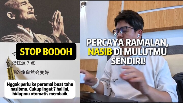 🚨 FAKTA PAHIT 💀: Stop goblok percaya ramalan! Ucapanmu itu takdir hidupmu! 🗣️ #nasib