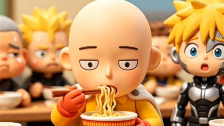 Saitama Lomba makan mie( AI)