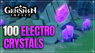 Electro Crystal Farming Route - 100 Electro Crystal -【Genshin Impact】