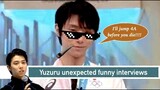 Yuzuru Hanyu - Super funny press interview and unexpected reaction moments ft Perfect 4A on harness!