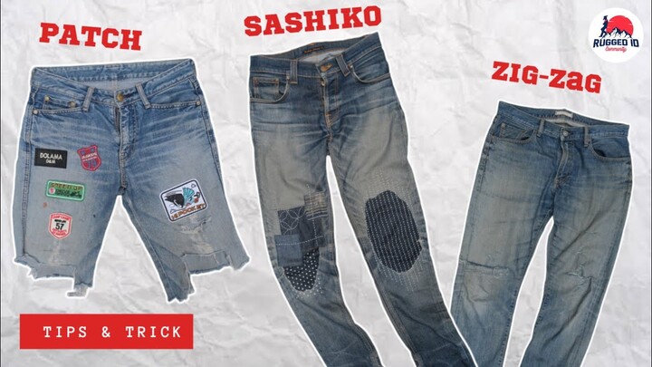 5 TRIK MEMPERBAIKI DAN MENAMBAL JEANS YANG ROBEK