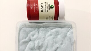 Dùng Màu Propylene Trộn Slime Kem, Bỏ Thêm Hạt Nở Trắng