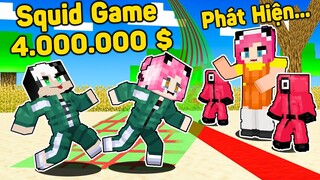 MỀU THỬ THÁCH 24GIỜ THAM GIA TRÒ CHƠI CON MỰC TRONG MINECRAFT*REDHOOD CHƠI TÁCH KẸO TRONG SQUID GAME