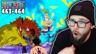 PHOENIX and VOLCANO DEVIL FRUITS plus OARS JR!? | ONE PIECE Ep 463-464 REACTION