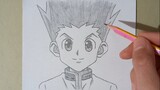 how to draw Gon from hunter x hunter easy just pencil
