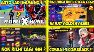 FF X VENOM COLABORASI !? BOCORAN EVENT FF BARU EVO GUN M1014 RILIS LAGI?, M1887 GOLDEN GLARE !! ~ FF