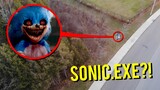 DRONE CATCHES SONIC.EXE AT HAUNTED FOREST RUNNING AROUND!! (HE CAME AFTER US!!)