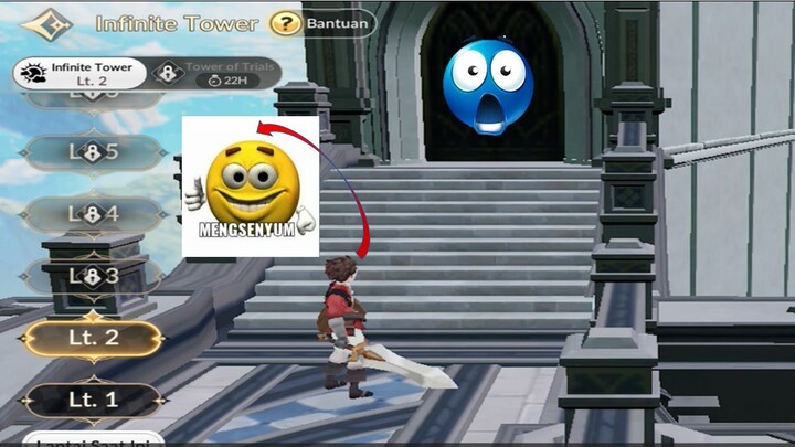 Infinit tower, dan akan kuat di lantai berapa saja, dan ini kelajutan lanatai 1