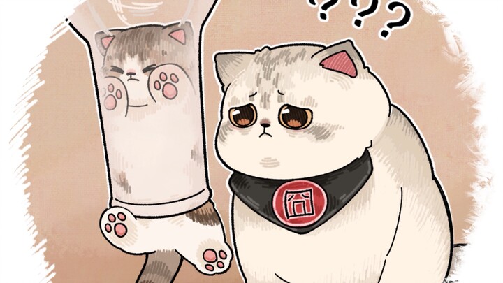 Healing-style illustrations | Cats: Is this kid okay?