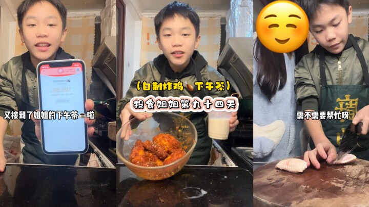 What’s it like having a little brother who makes killer fried-chicken afternoon tea?