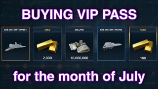 Modern Warships: buying Premium VIP PASS for the month of July.
