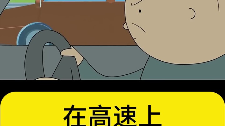 Beginilah jadinya kalau naik mobil kura-kura di jalan tol