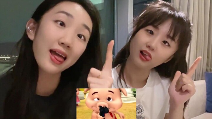 战鹰和表妹模仿小呆呆表情包