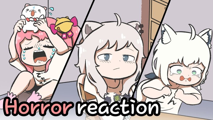 【Hololive】 Miko, Botan, Fubuki's cute Horror game reaction 【Shishiro Botan/Clip/Ebihurai/Comic】