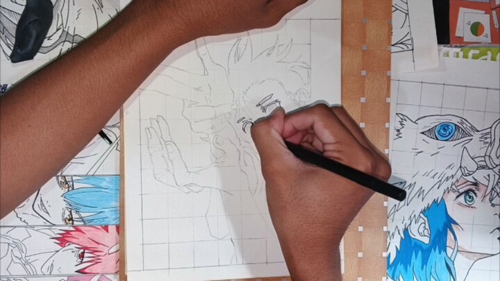udah lama gak up gambar ,waktunya up lagi , character Shinpei Ajiro PART[1/2] sketsa