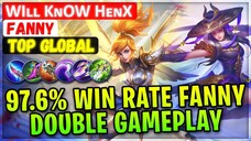 97.6% Win Rate Fanny Double Gameplay [ Top Global ] Wiʟʟ Kɴow Hᴇɴx Fanny - Mobile Legends Build