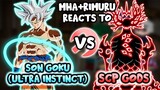 MHA/BNHA+Rimuru Reacts to Goku VS. "Top 10 SCP gods" || Gacha Club ||