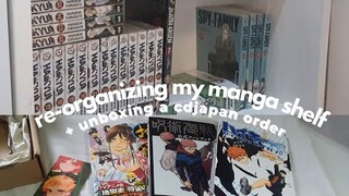 re-organizing my manga shelf and unboxing an order from cdjapan