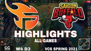 Highlight FL vs SGB (All Game) VCS Mùa Xuân 2021 | VCS Spring 2021 | Team Flash vs Sai Gon Buffalo