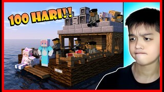 ATUN & MOMON BERTAHAN 100 HARI DI RAFT MINECRAFT !! Feat @sapipurba