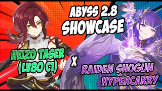 [SHOWCASE] Heizou (LV80 C1) x Raiden Shogun Hyper Carry Abyss 12 9 Sao - Mãng Xà Di Tích Chỉ Cần 10s