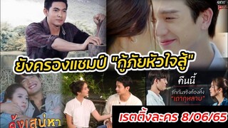 ยังครองแชมป์​ "กู้ภัยหัวใจสู้" ส่องเรตติ้งละคร 8/06/65 จ้าวสมิงรีรันแต่ยังแรง