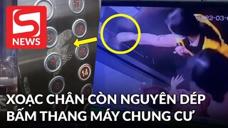 Xôn xao clip người phụ nữ dùng chân còn nguyên dép bấm thang máy trong chung cư cao cấp ở TP.HCM