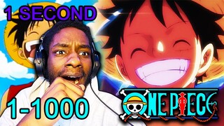 1 Second 1,000 One Piece Episodes. LETS GO! | 1 Second from 1000 Episodes of One Piece REACTION!! |