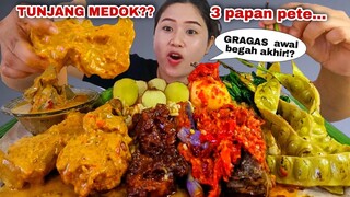 BRUT4L⁉️ SARAPAN NASI PADANG GULAI TUNJANG RENDANG BALADO LALAPAN JENGKOL MENTAH PETE GORENG