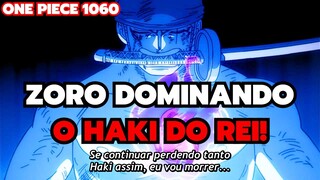 CENA DE ZORO APRENDENDO A CONTROLAR SEU HAKI DO REI! - REVELADO O PASSADO DE ZORO! ONE PIECE 1060!