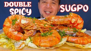 DOUBLE SPICY HUGE PRAWNS | ASMR MUKBANG | INDOOR COOKING inyaki EATS