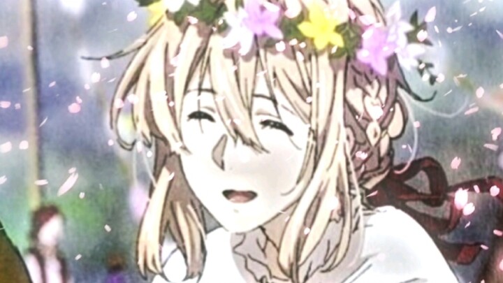 “She smiled so happily”