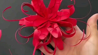 cara membuat bunga kematian atau sepaider liliy dengan kertas origami