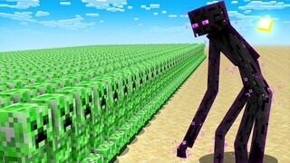 1000 MOBS ARMY vs MUTANT ENDERMAN (มายคราฟม็อบแบทเทิล)