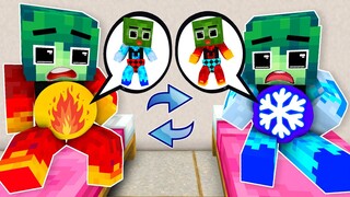 Monster School : Baby Zombie Swap With Squid Game Doll  -  Minecraft Animation