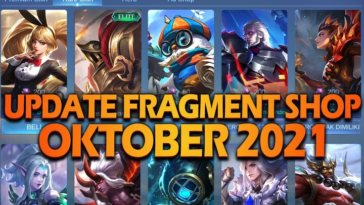 UPDATE RARE SKIN FRAGMENT SHOP OKTOBER 2021 DAN COLLECTOR NOVEMBER - STARLIGHT FRAGMENT OKTOBER 2021