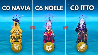 Who is the BEST GEO DPS?? Navia vs Noelle vs Itto ! [ Genshin Impact ]