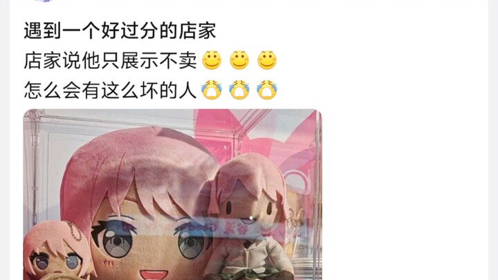 遇到一个好过分的店家，店家说他只展示不卖，怎么会有这么坏的人