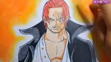 Vẽ Tứ Hoàng SHANKS Tóc Đỏ DRAWING ONE PIECE