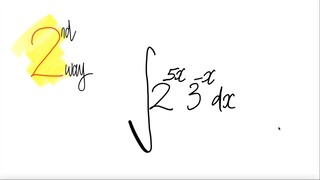 2nd way: exp integral ∫2^(5x) 3^(-x) dx