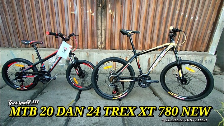 Sepeda Gunung Trex XT 780 Livery dan Desain Baru ( KABEL DALAM ) Perbandingan Ukuran 24 dan 20 | MTB