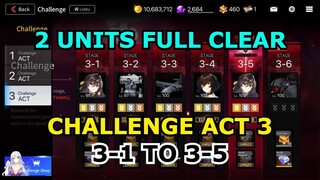 Challenge Act 3-1 to 3-5 Full clear with 2 units || Counter: Side