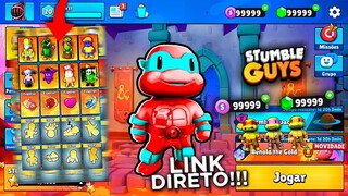😱COMO TER  TODAS AS SKINS GR4TIS NO STUMBLE GUYS! SKINS, EMOTES FUNCIONANDO, TUDO LIBERADO!!!